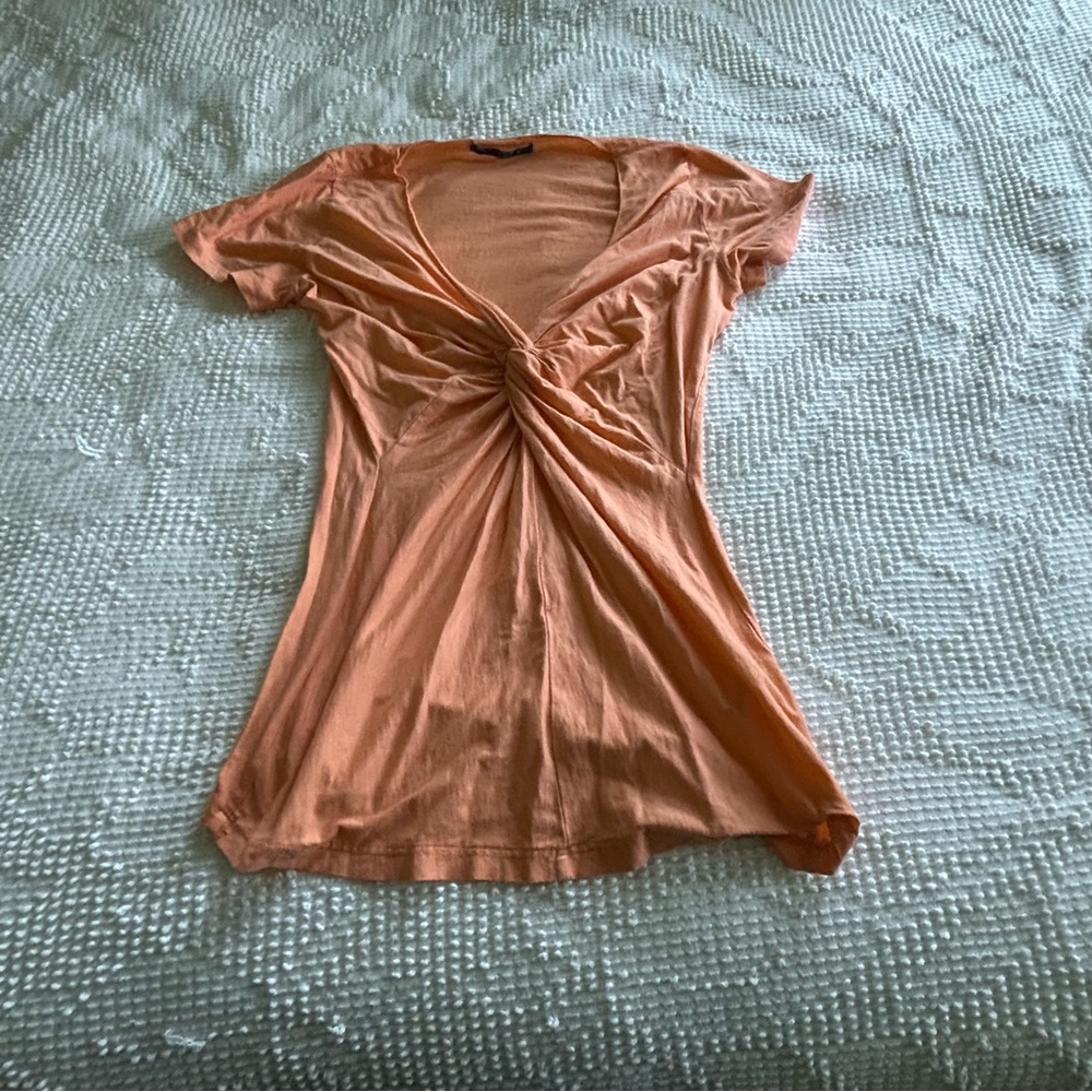 Summer top with V neckline